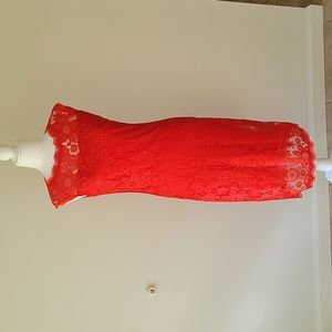 NWT red lace dress
